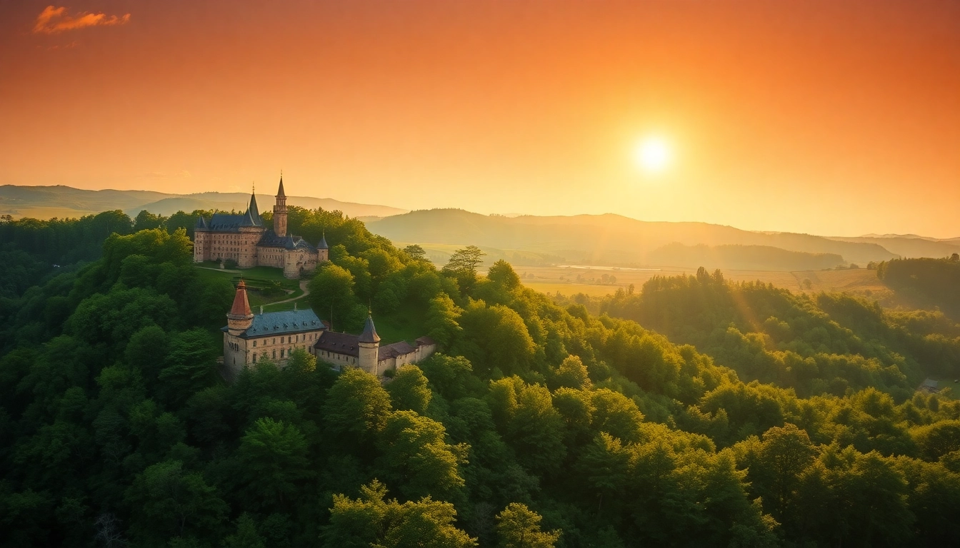 Beautiful aerial view of Thüringen's scenic landscapes, showcasing forests and historic sites that highlight its natural charm and rich history.