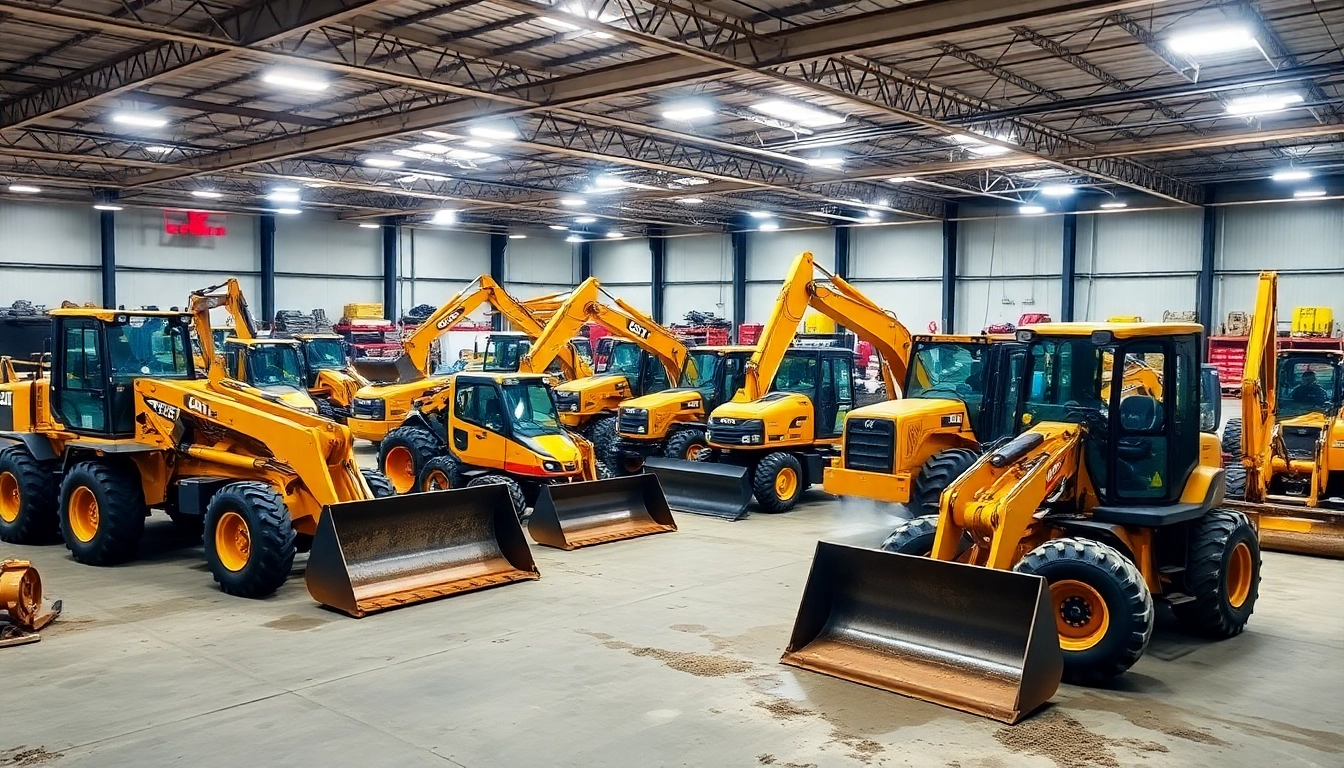 Efficient construction equipment rental with modern machinery ready for building projects in the UK.