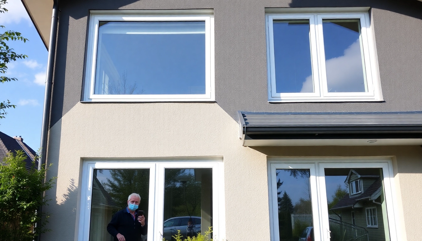 Wymiana okien Bydgoszcz: professional replacement of windows in a modern home for enhanced insulation and aesthetics.