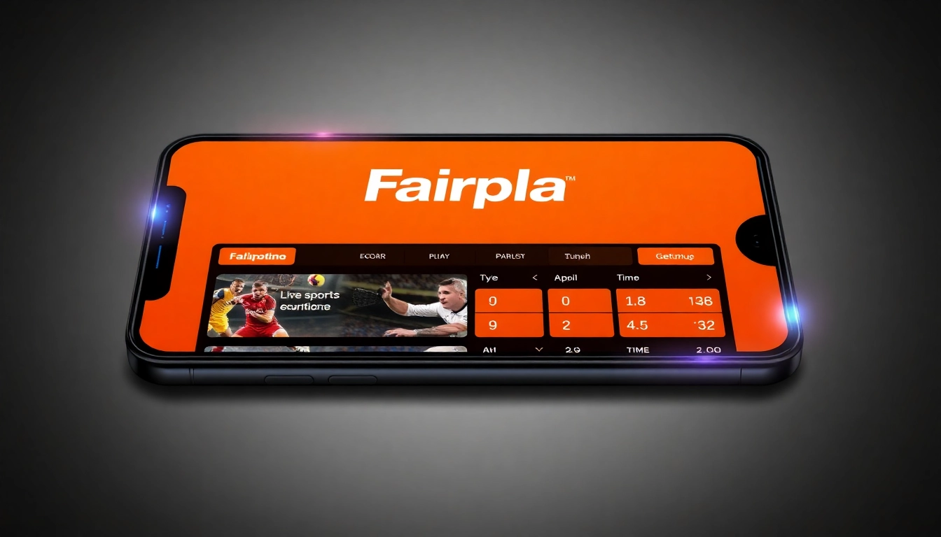 Screen showing the Fairplay app for sports betting, highlighting user-friendly interface and live odds for quick betting access.