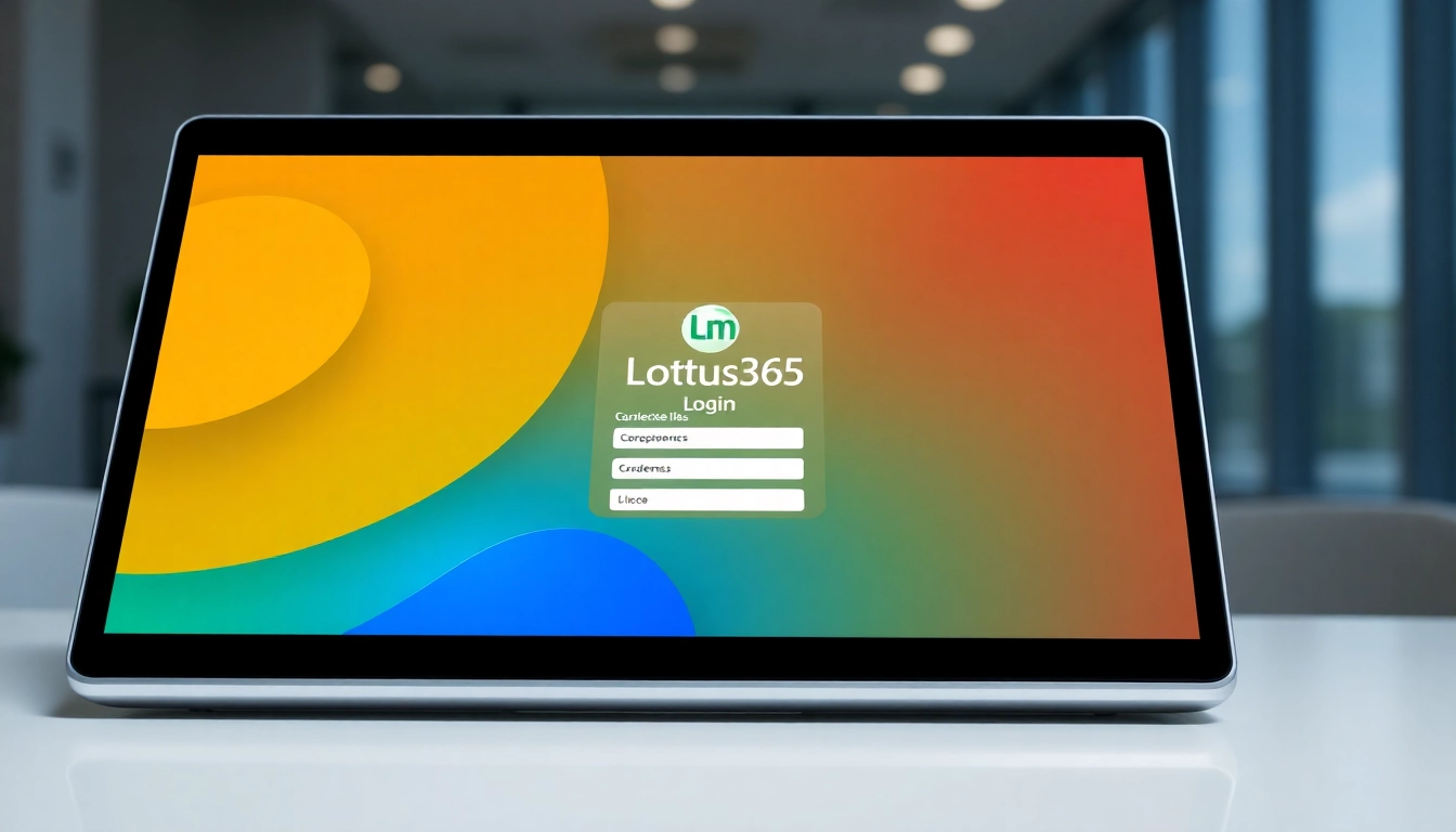 Illustration of a user accessing Lotus365 Login on a modern device, emphasizing ease and security of the platform.