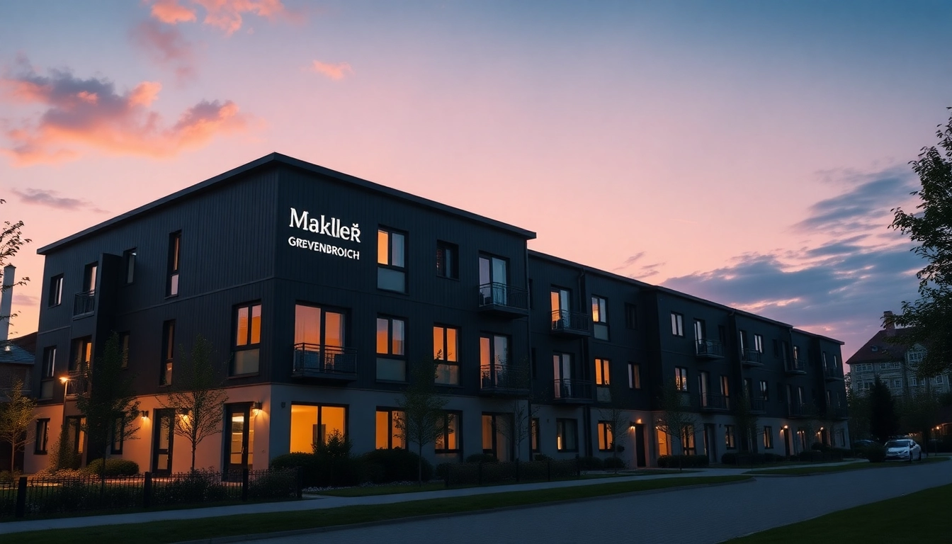 Professional Makler Grevenbroich offering expert property services with a welcoming urban facade in Grevenbroich, emphasizing trust and market expertise.