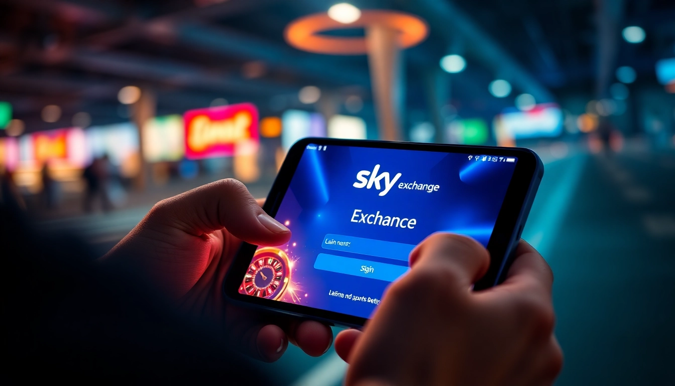 Secure Sky exchange login page with user-friendly interface featuring live betting and casino games for seamless access and instant wins.