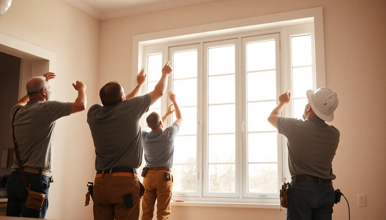 Window Installers Near Me: skilled team fitting a new window in a sunlit home