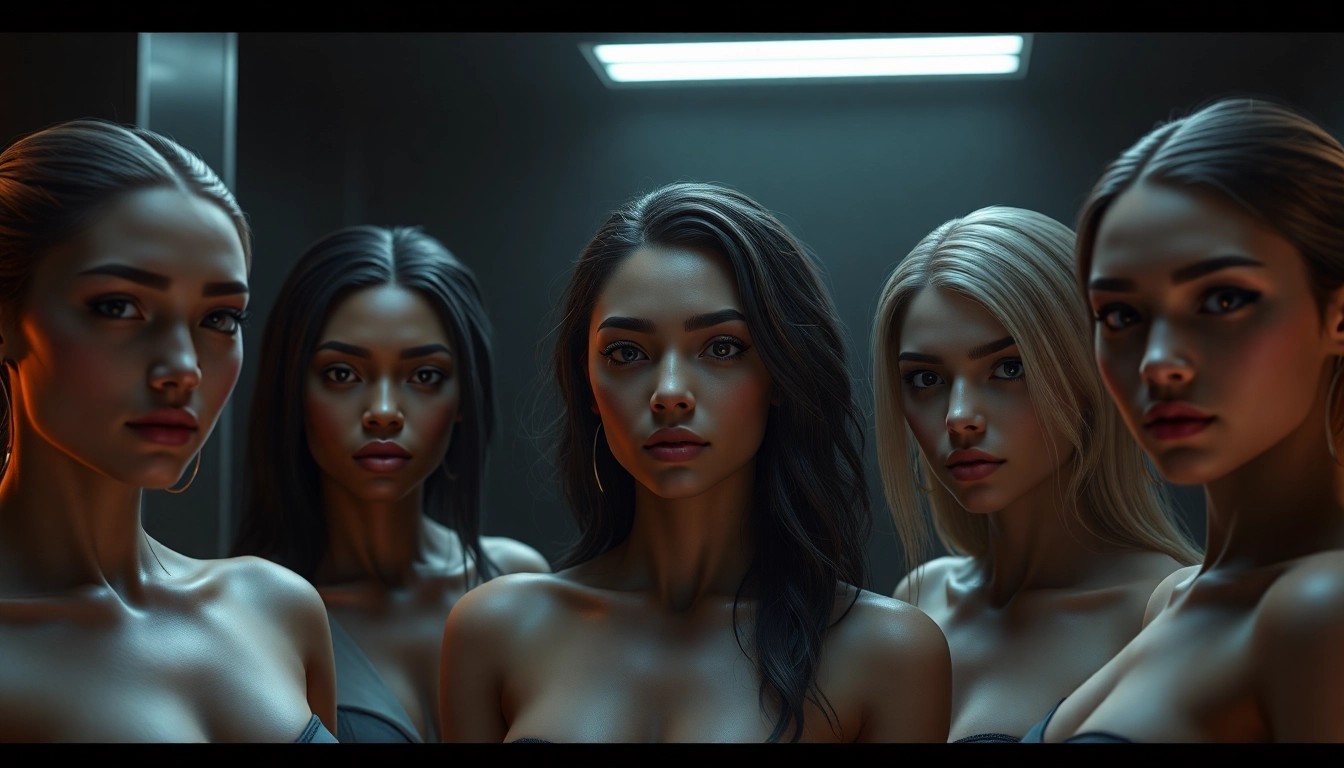 Dynamic NSFW AI Generator scene with cinematic, hyperreal characters in studio lighting.